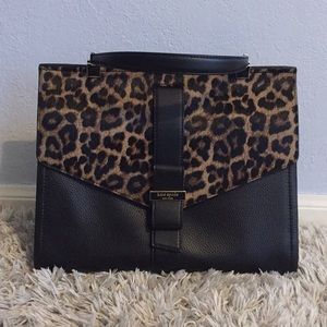 kate spade cheetah print leather purse